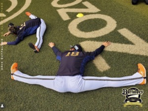 お手本例3 開脚前屈