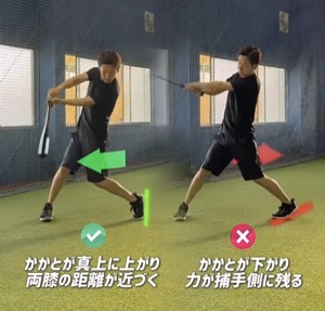 振り終わりの参考画像