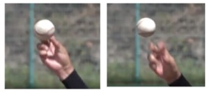 リリース時の指の形参考画像